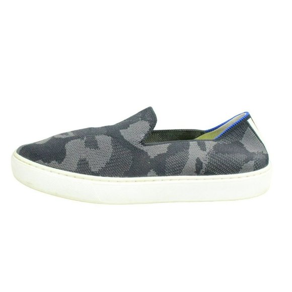 Rothy's Green Nylon Slip On Camouflage Flat Loafer Ankle Shoes Size 8 - Picture 1 of 9